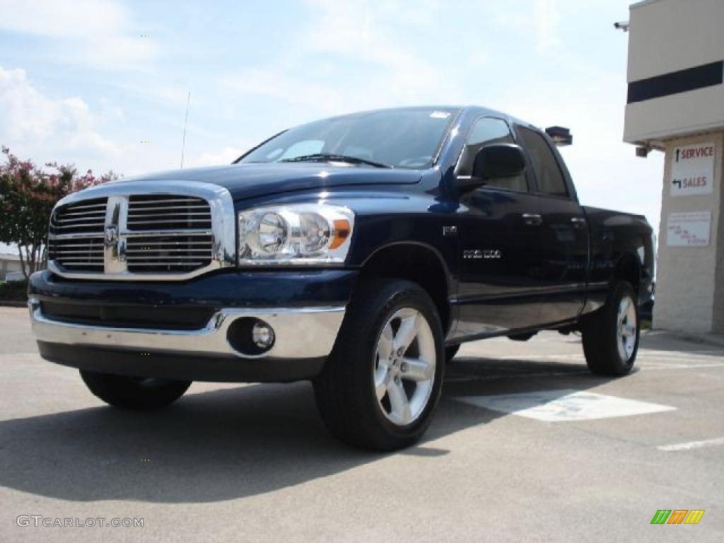 2007 Ram 1500 ST Quad Cab 4x4 - Patriot Blue Pearl / Medium Slate Gray photo #7