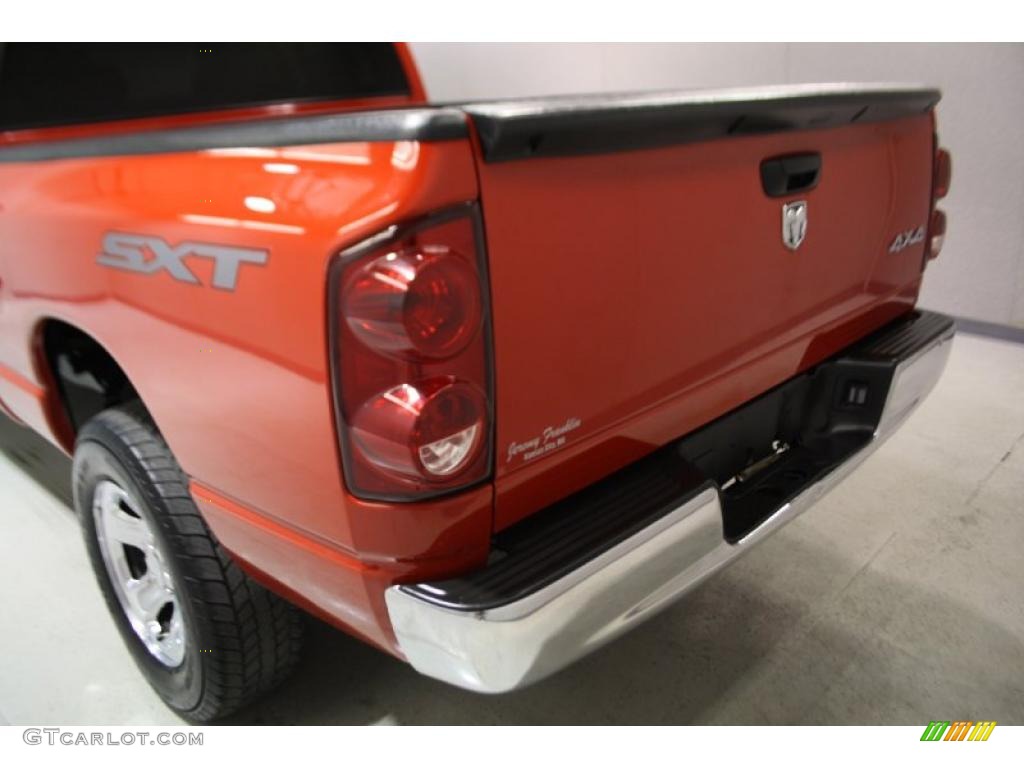 2008 Ram 1500 SXT Quad Cab 4x4 - Flame Red / Medium Slate Gray photo #5