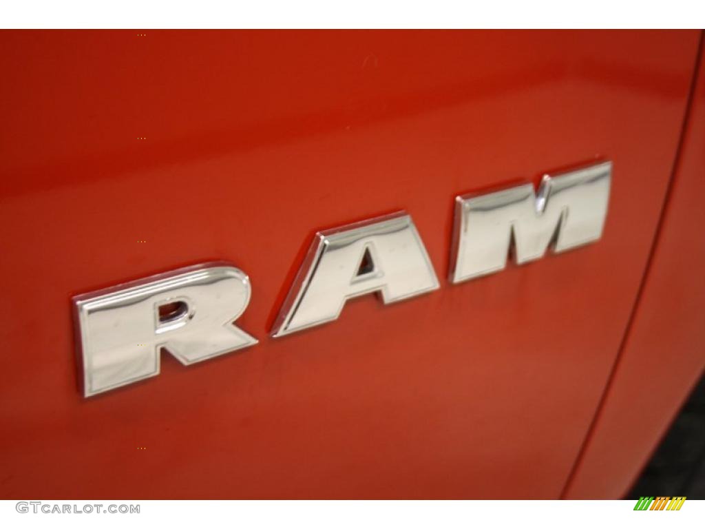 2008 Ram 1500 SXT Quad Cab 4x4 - Flame Red / Medium Slate Gray photo #37