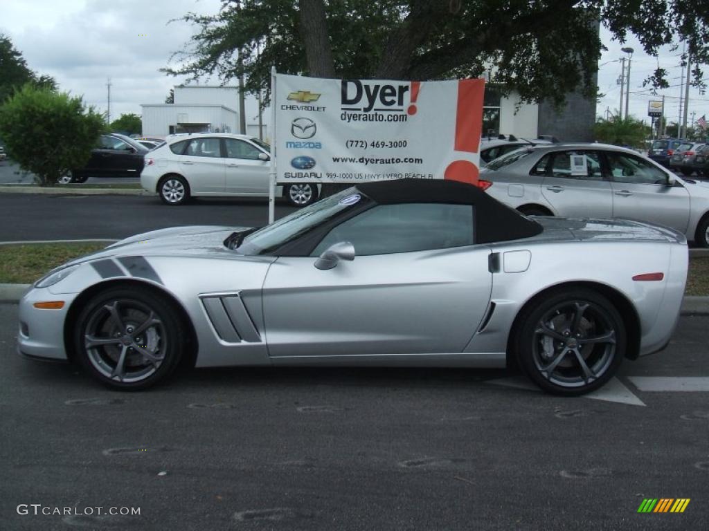 2011 Corvette Grand Sport Convertible - Blade Silver Metallic / Ebony Black/Titanium photo #3