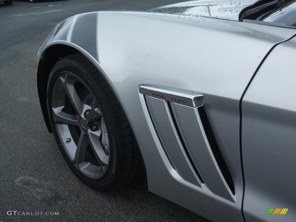 2011 Corvette Grand Sport Convertible - Blade Silver Metallic / Ebony Black/Titanium photo #8