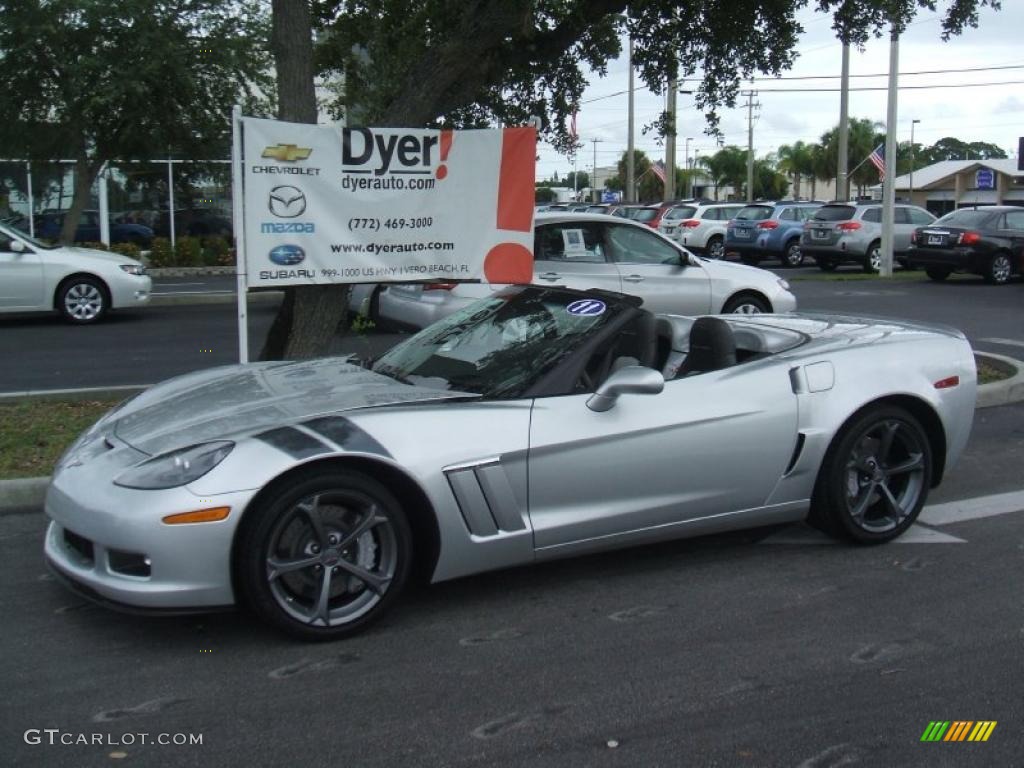 2011 Corvette Grand Sport Convertible - Blade Silver Metallic / Ebony Black/Titanium photo #10