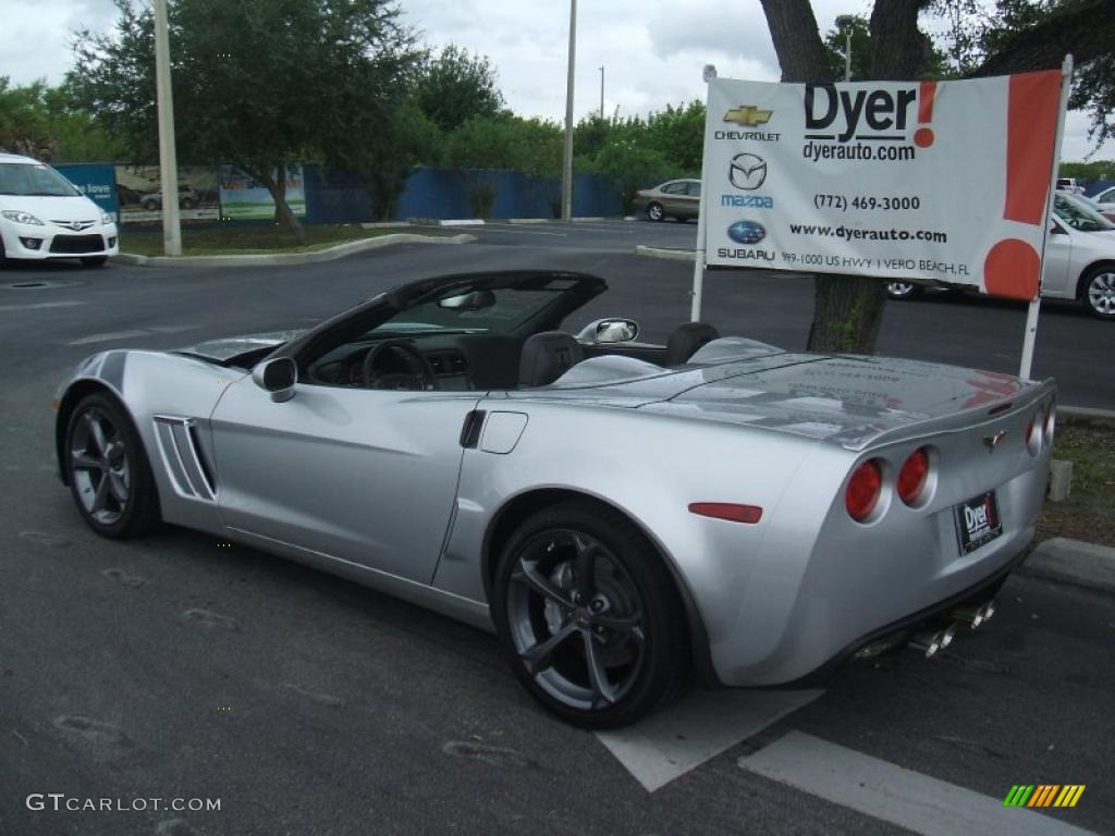 2011 Corvette Grand Sport Convertible - Blade Silver Metallic / Ebony Black/Titanium photo #11