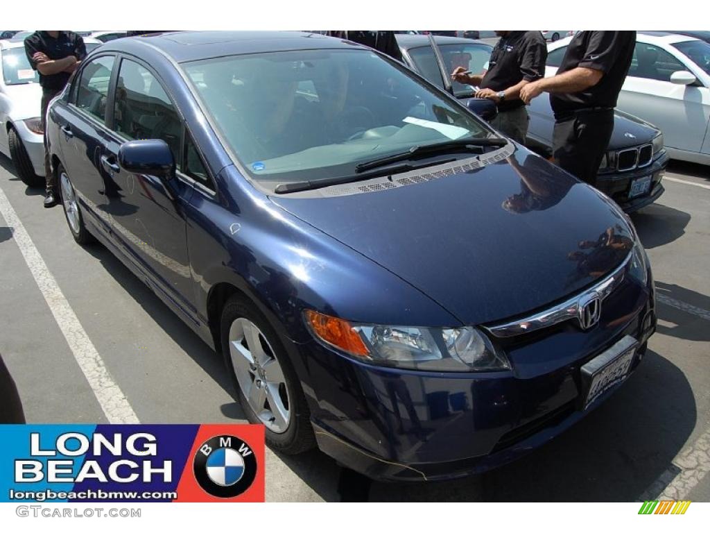 2007 Civic EX Sedan - Royal Blue Pearl / Gray photo #1