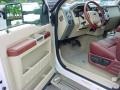 White Platinum Metallic Tri Coat - F450 Super Duty King Ranch Crew Cab 4x4 Dually Photo No. 12