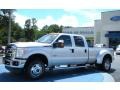 Ingot Silver Metallic 2011 Ford F350 Super Duty XLT Crew Cab 4x4 Dually