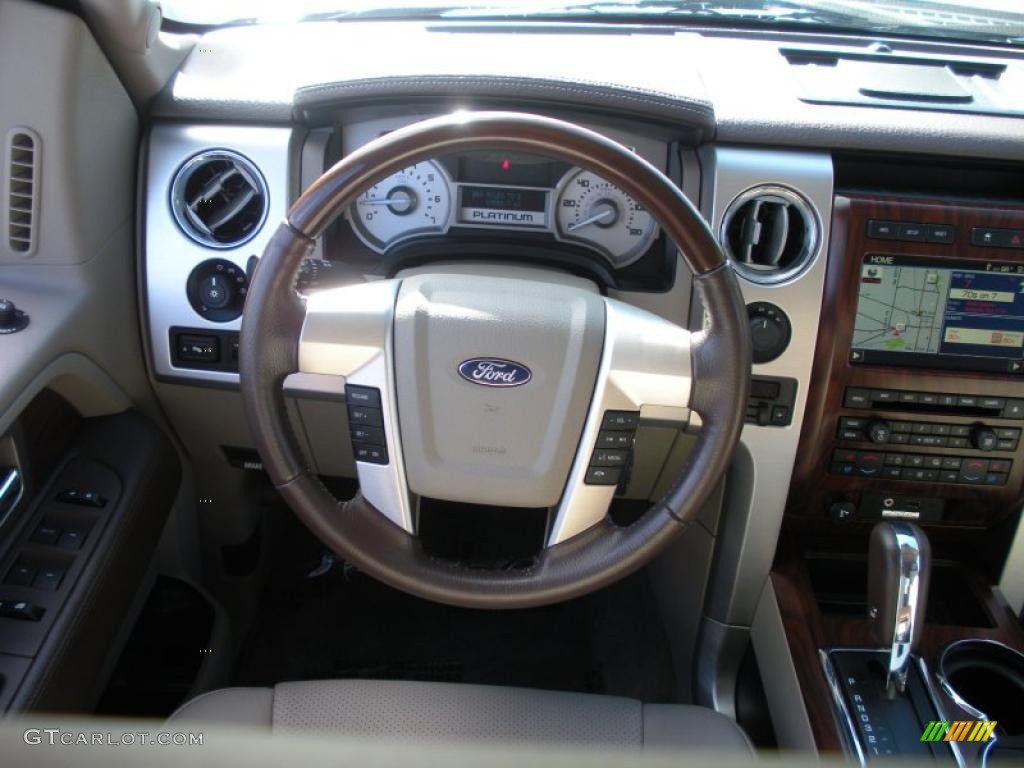 2009 F150 Platinum SuperCrew 4x4 - Brilliant Silver Metallic / Medium Stone Leather/Sienna Brown photo #20