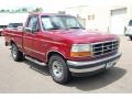 Electric Currant Red Pearl 1995 Ford F150 XL Regular Cab