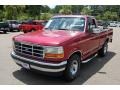 1995 Electric Currant Red Pearl Ford F150 XL Regular Cab  photo #10