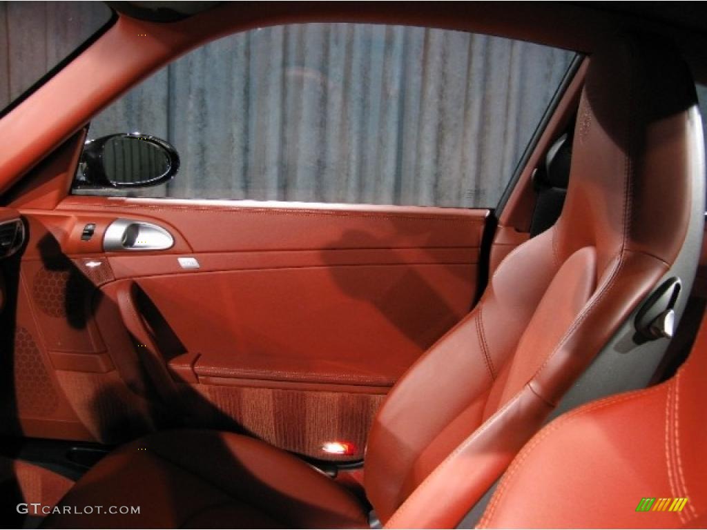 2007 911 Turbo Coupe - Basalt Black Metallic / Terracotta photo #11