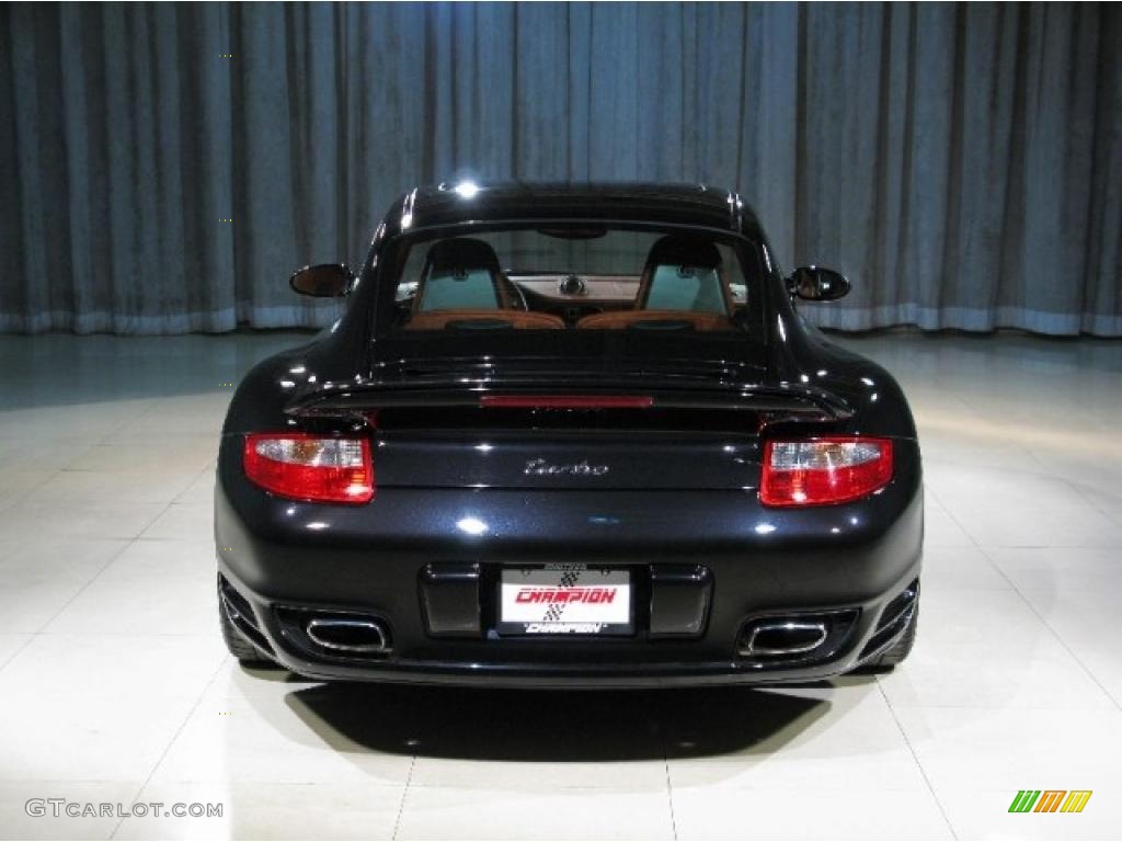 2007 911 Turbo Coupe - Basalt Black Metallic / Terracotta photo #18