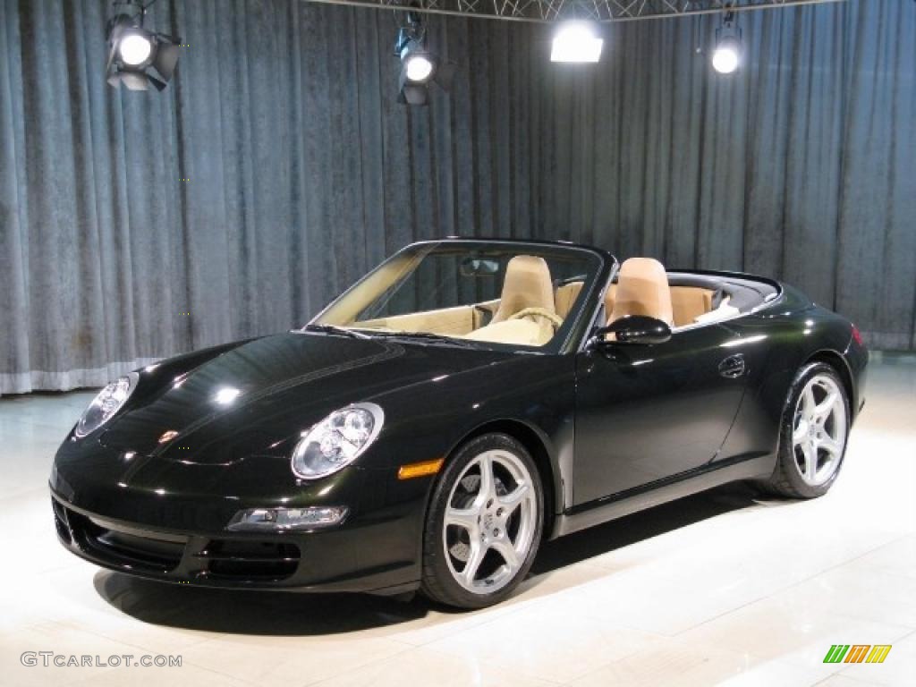 2006 911 Carrera Cabriolet - Dark Olive Metallic / Sand Beige photo #1