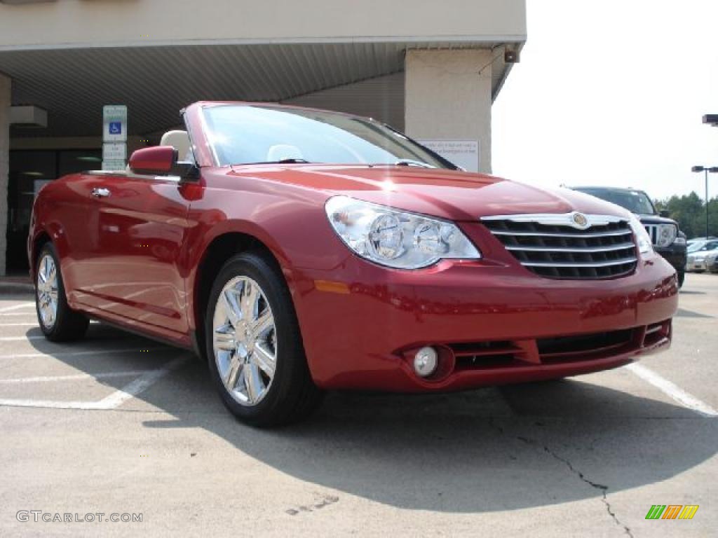 2010 Sebring Limited Hardtop Convertible - Inferno Red Crystal Pearl / Medium Pebble Beige/Cream photo #1