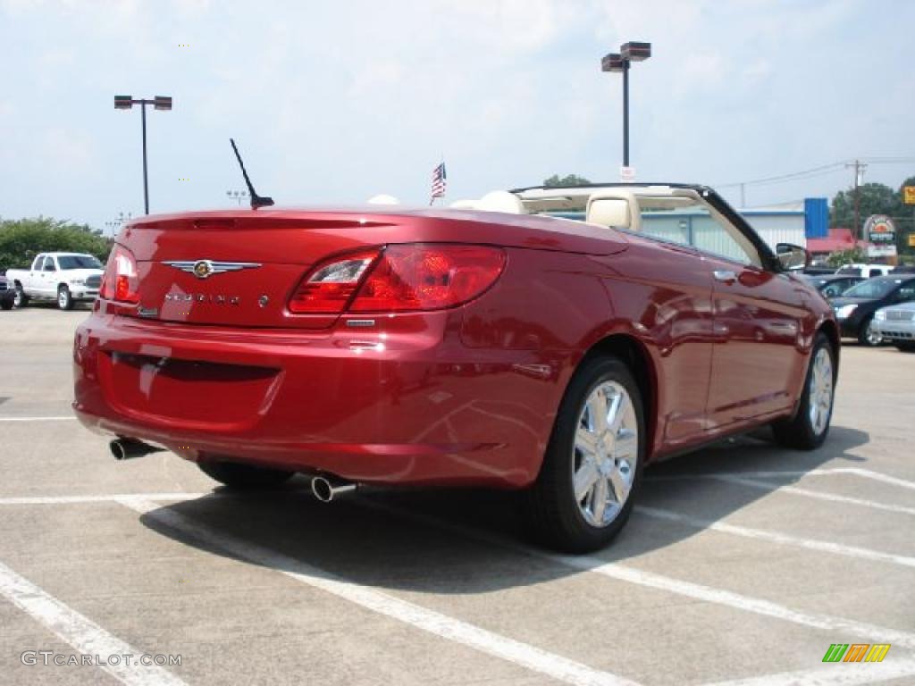 2010 Sebring Limited Hardtop Convertible - Inferno Red Crystal Pearl / Medium Pebble Beige/Cream photo #3