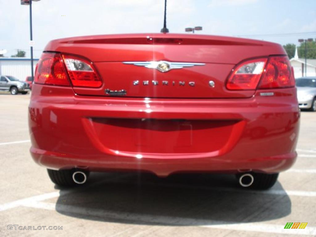 2010 Sebring Limited Hardtop Convertible - Inferno Red Crystal Pearl / Medium Pebble Beige/Cream photo #4
