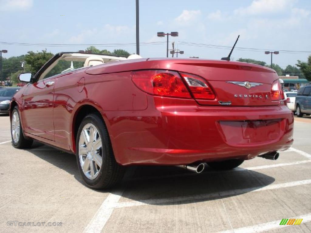 2010 Sebring Limited Hardtop Convertible - Inferno Red Crystal Pearl / Medium Pebble Beige/Cream photo #5