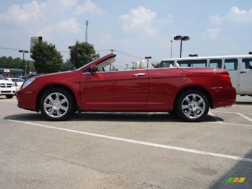 2010 Sebring Limited Hardtop Convertible - Inferno Red Crystal Pearl / Medium Pebble Beige/Cream photo #6
