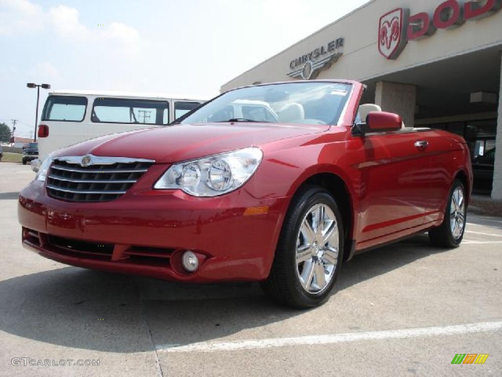 2010 Sebring Limited Hardtop Convertible - Inferno Red Crystal Pearl / Medium Pebble Beige/Cream photo #7