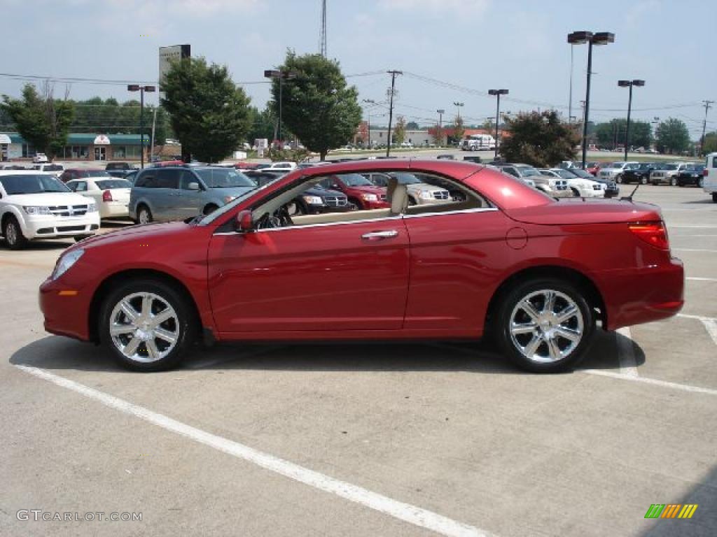 2010 Sebring Limited Hardtop Convertible - Inferno Red Crystal Pearl / Medium Pebble Beige/Cream photo #20