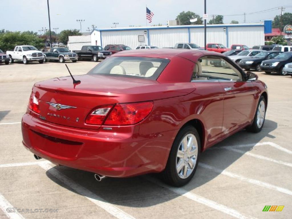 2010 Sebring Limited Hardtop Convertible - Inferno Red Crystal Pearl / Medium Pebble Beige/Cream photo #23