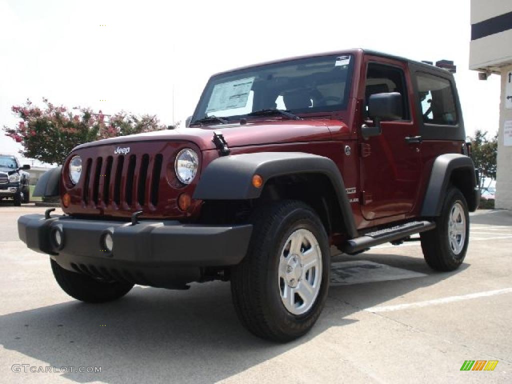 2010 Wrangler Sport 4x4 - Red Rock Crystal Pearl / Dark Slate Gray/Medium Slate Gray photo #7