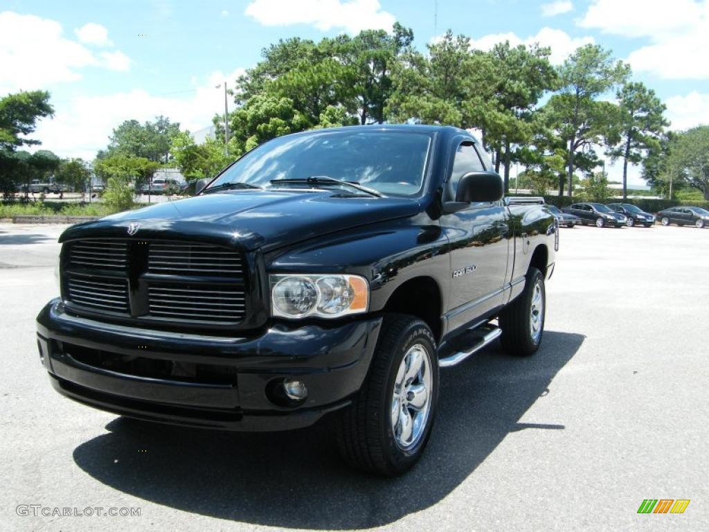 2003 Ram 1500 ST Regular Cab 4x4 - Black / Dark Slate Gray photo #1