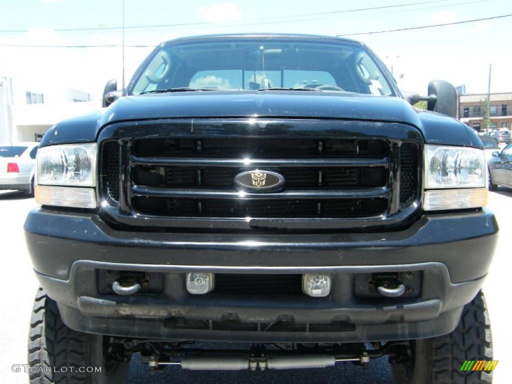 2003 F250 Super Duty FX4 SuperCab 4x4 - Black / Black photo #8