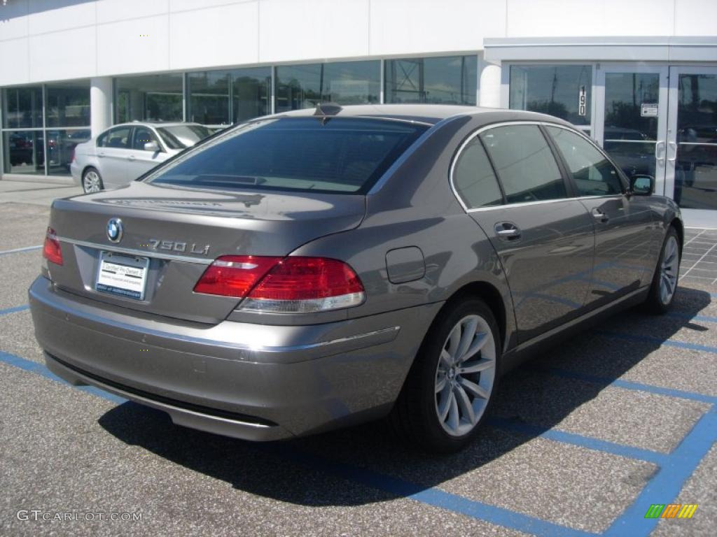 2008 7 Series 750Li Sedan - Sterling Grey Metallic / Flannel Grey photo #4