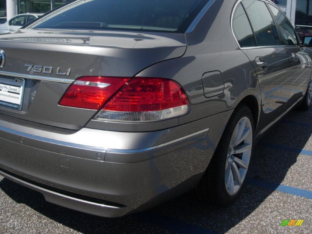 2008 7 Series 750Li Sedan - Sterling Grey Metallic / Flannel Grey photo #10