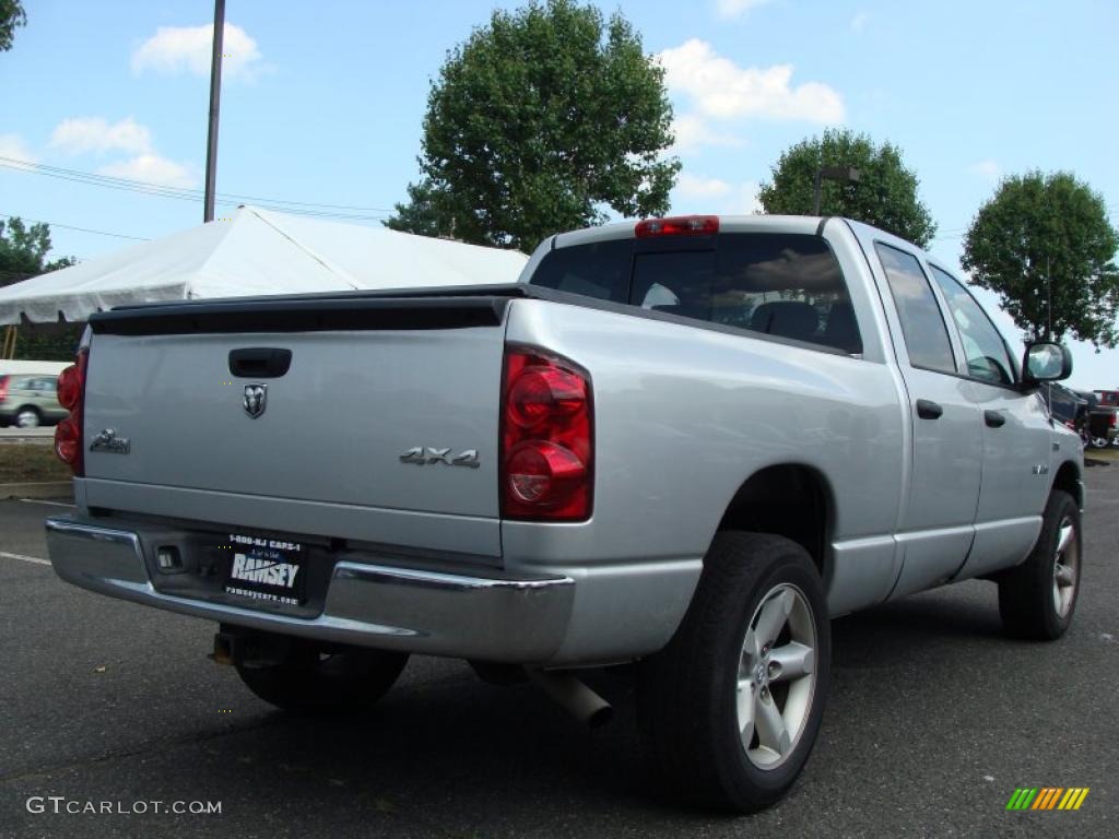 2008 Ram 1500 Big Horn Edition Quad Cab 4x4 - Bright Silver Metallic / Medium Slate Gray photo #4