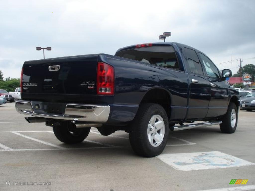 2003 Ram 1500 SLT Quad Cab 4x4 - Patriot Blue Pearl / Dark Slate Gray photo #3