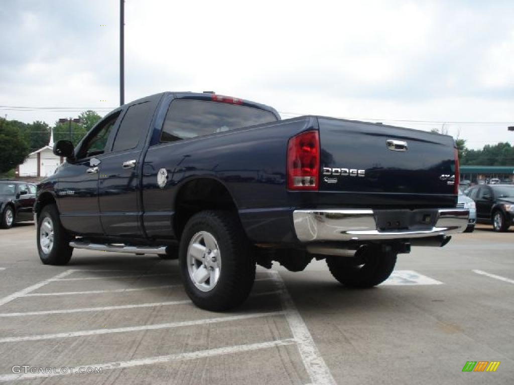 2003 Ram 1500 SLT Quad Cab 4x4 - Patriot Blue Pearl / Dark Slate Gray photo #5