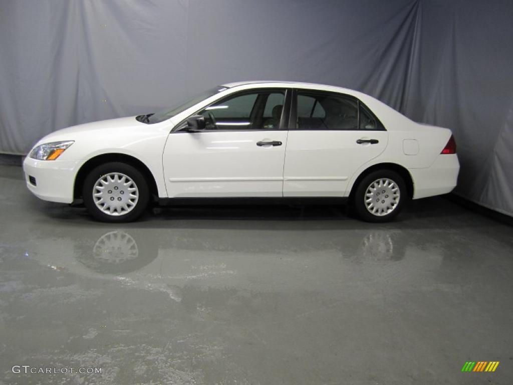 2007 Accord Value Package Sedan - Taffeta White / Ivory photo #2