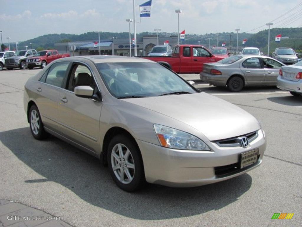2003 Accord EX V6 Sedan - Desert Mist Metallic / Ivory photo #8