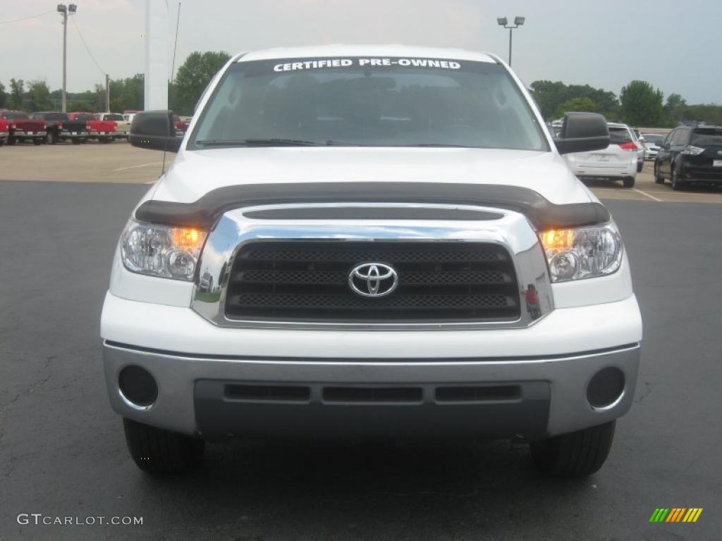 2008 Tundra SR5 Double Cab - Super White / Black photo #2