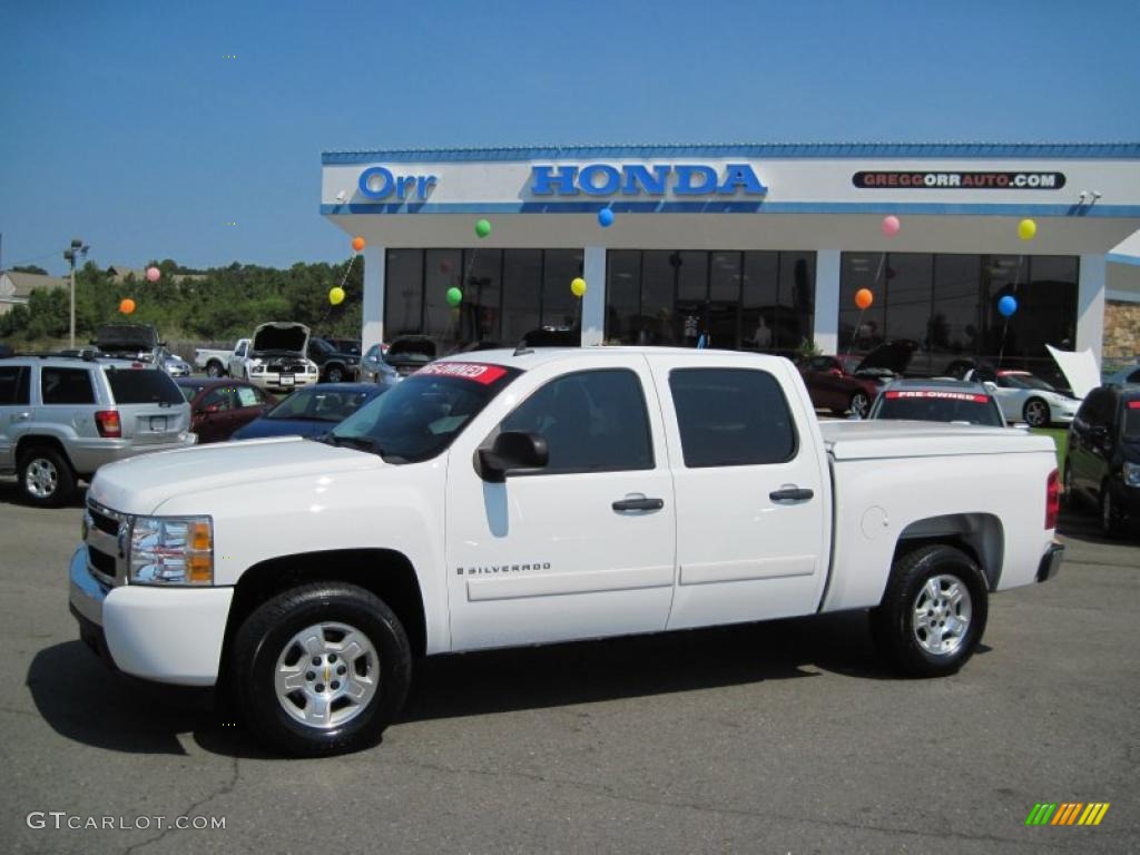2008 Silverado 1500 LT Crew Cab - Summit White / Ebony photo #1