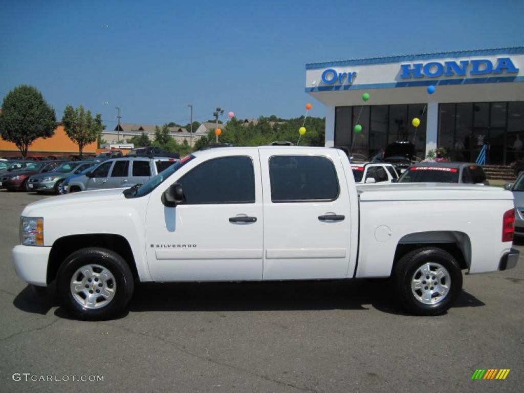 2008 Silverado 1500 LT Crew Cab - Summit White / Ebony photo #2