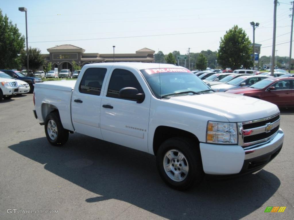 2008 Silverado 1500 LT Crew Cab - Summit White / Ebony photo #7