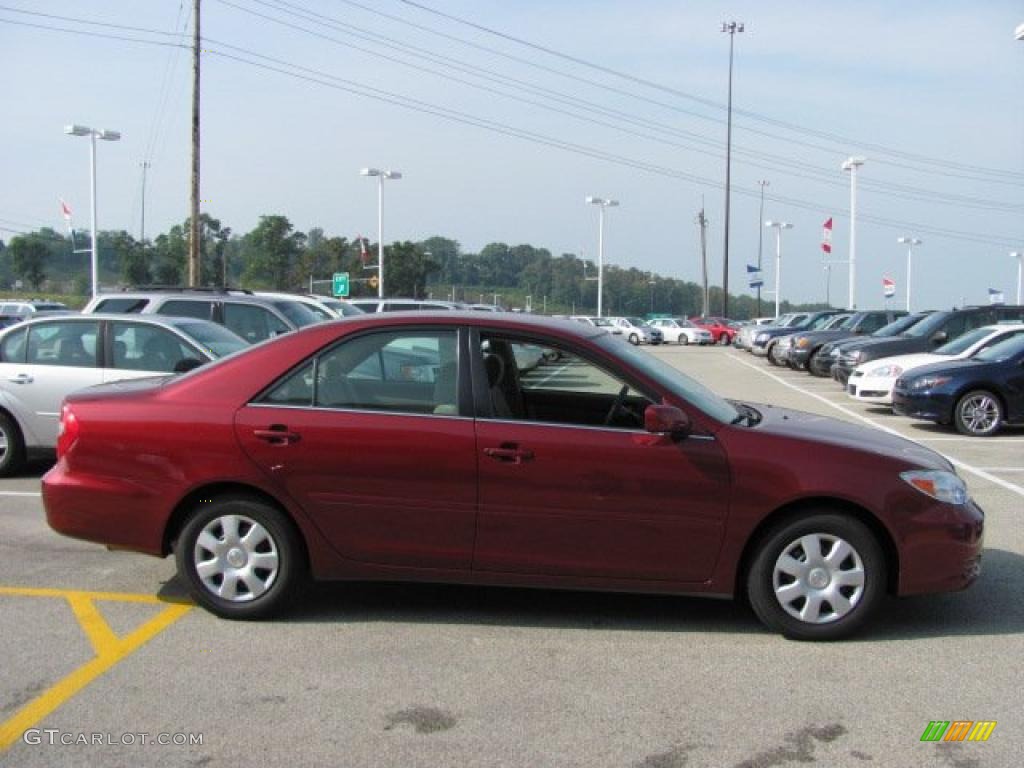 2003 Camry LE - Salsa Red Pearl / Taupe photo #7