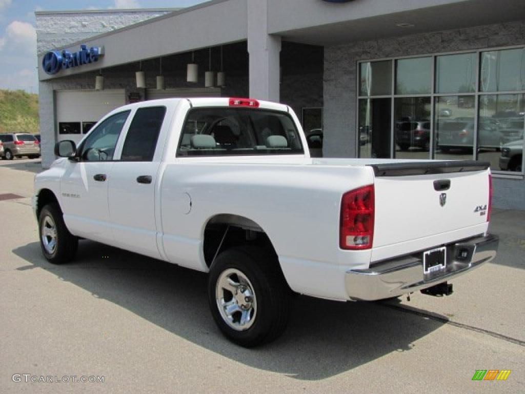 2006 Ram 1500 SLT Quad Cab 4x4 - Bright White / Medium Slate Gray photo #5