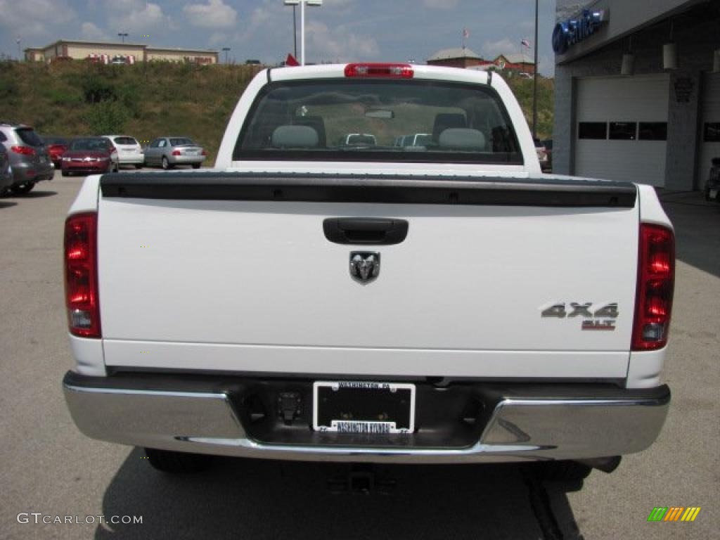 2006 Ram 1500 SLT Quad Cab 4x4 - Bright White / Medium Slate Gray photo #6