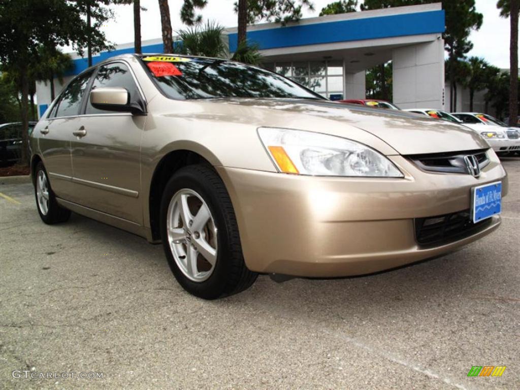 2003 Accord EX Sedan - Desert Mist Metallic / Ivory photo #1