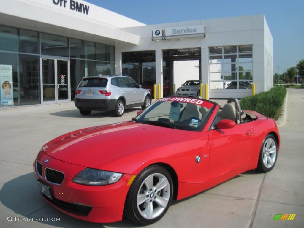 2006 Z4 3.0i Roadster - Bright Red / Beige photo #1