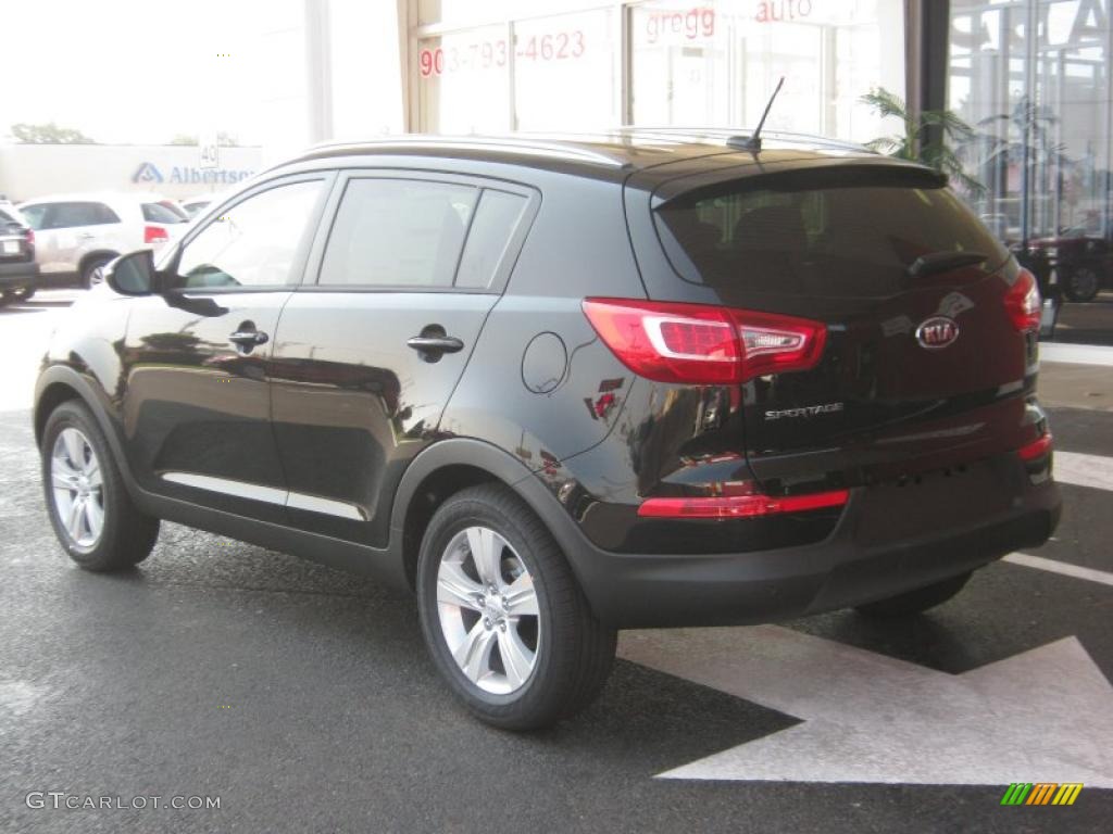 2011 Sportage LX - Black Cherry / Black photo #3