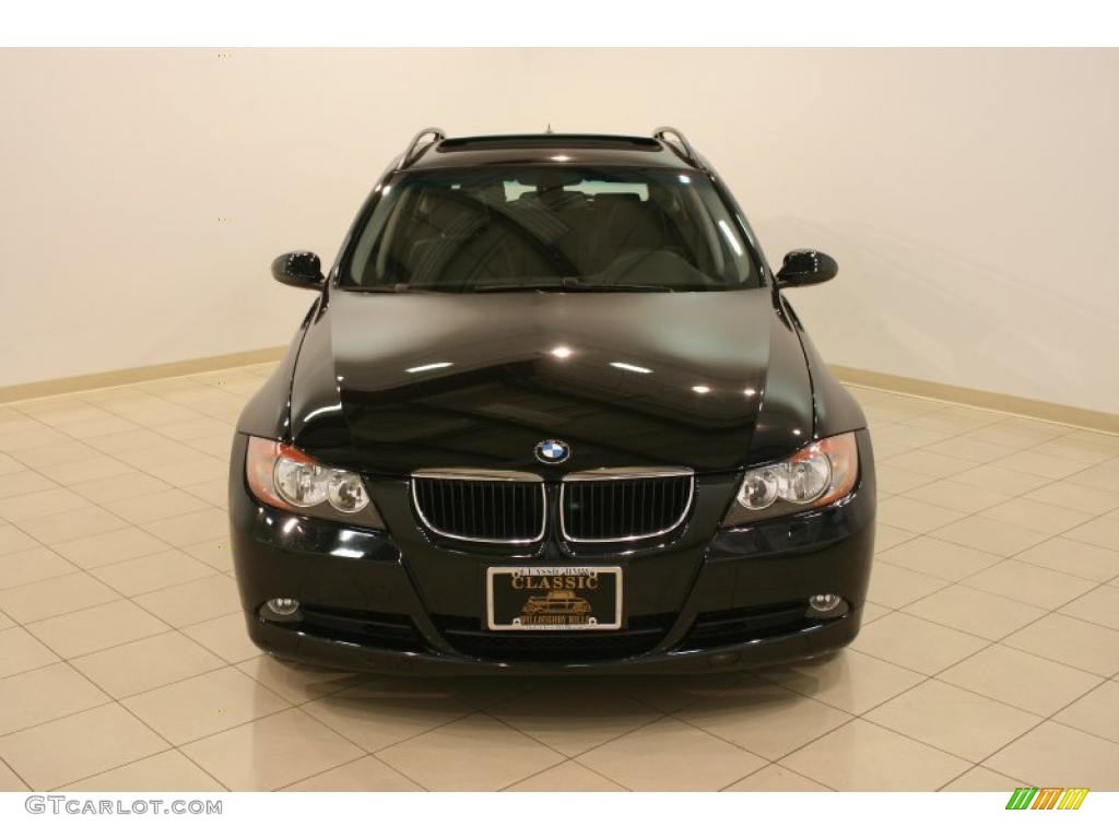 2007 3 Series 328xi Wagon - Jet Black / Black photo #2