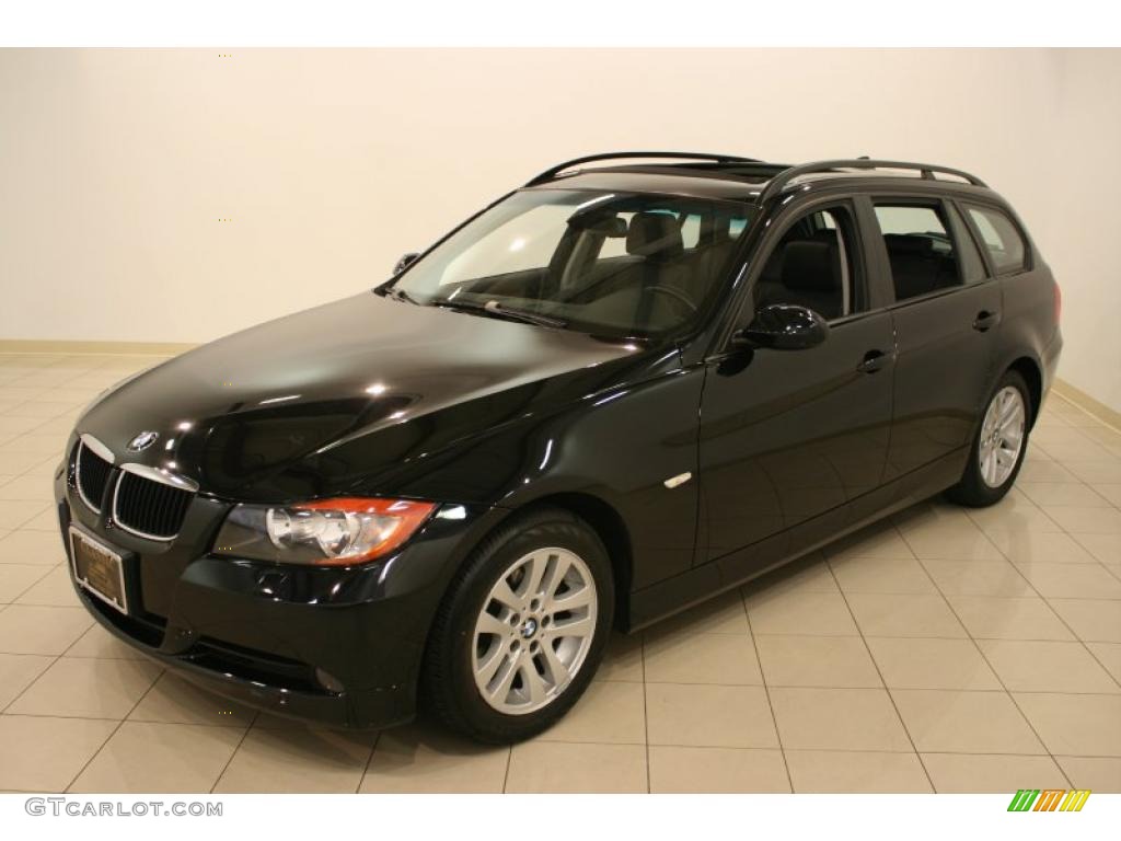 2007 3 Series 328xi Wagon - Jet Black / Black photo #3