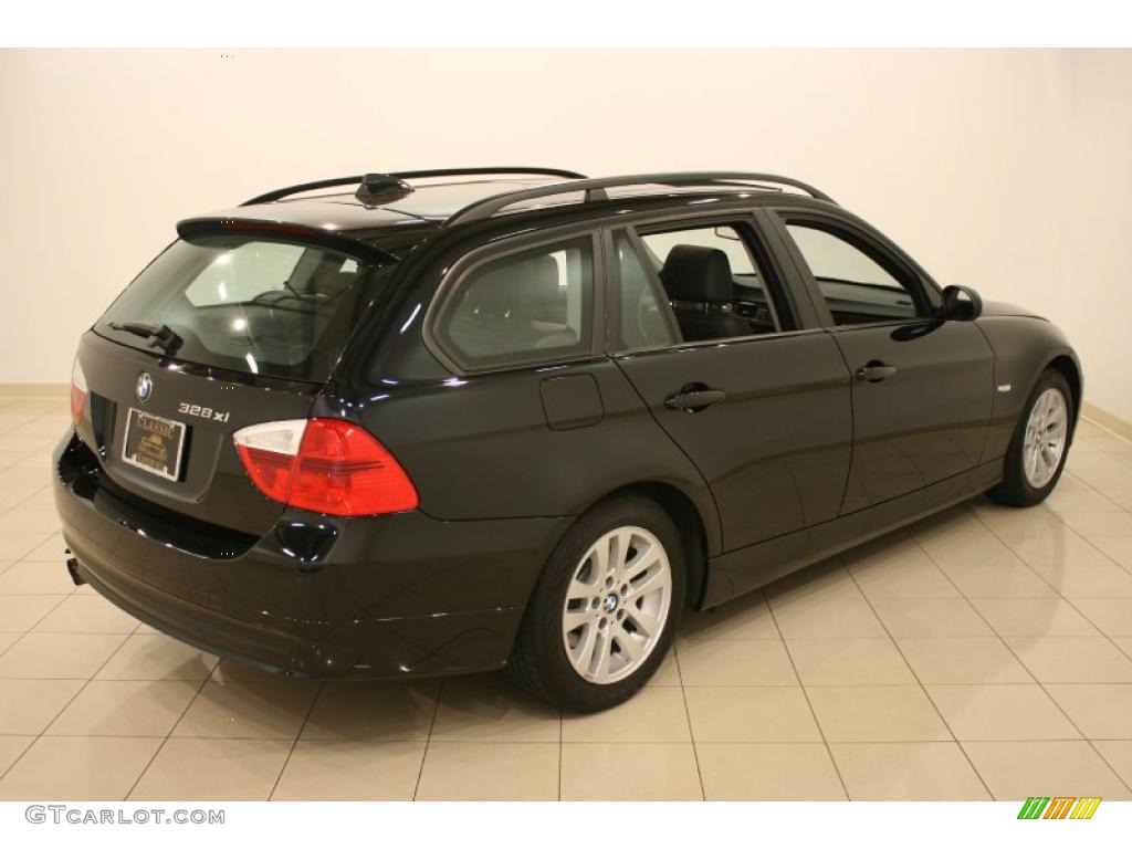 2007 3 Series 328xi Wagon - Jet Black / Black photo #7