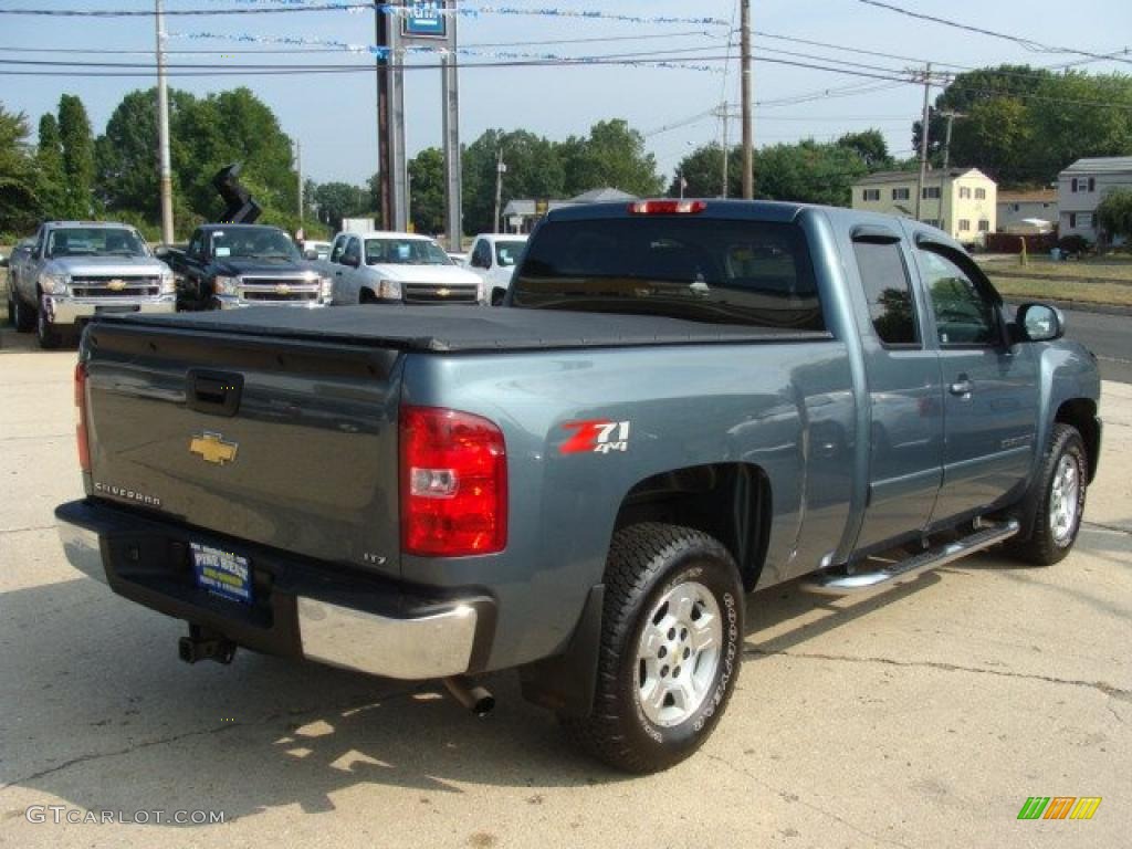 2007 Silverado 1500 LT Z71 Extended Cab 4x4 - Blue Granite Metallic / Light Titanium/Dark Titanium Gray photo #5