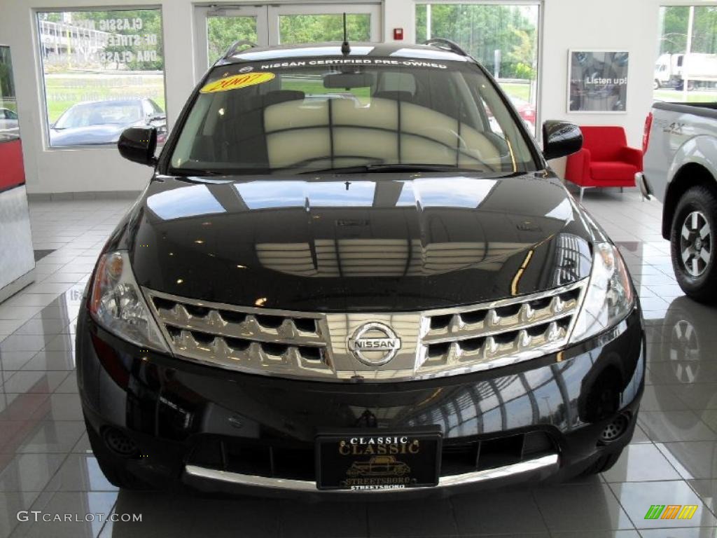 2007 Murano S AWD - Super Black / Charcoal photo #11