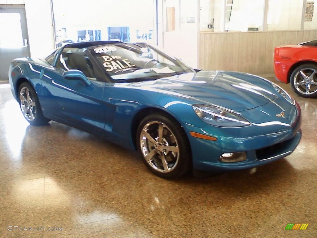 2008 Corvette Coupe - Jetstream Blue Metallic / Ebony photo #2